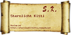 Sternlicht Kitti névjegykártya